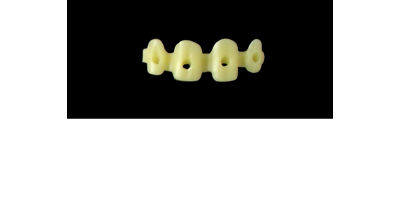 Cod.E19 f Upper Anterior: 10x  hollow pontics blocks-frames, (12-22), carved to fit into wax veneers Cod.E19Upper Anterior, MEDIUM, arched, (12-22), for porcelain pressed to metal bridgework
